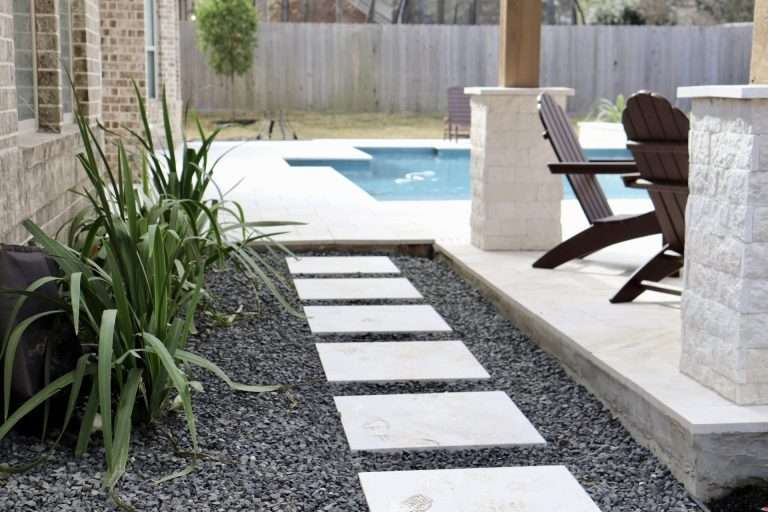 river rock landscaping Cypress, TX